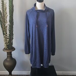 Tek Gear Heather Navy Blue DryTek Lightweight Sweatshirt